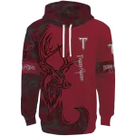 customized troy trojans deer silhouette red hoodie best selling