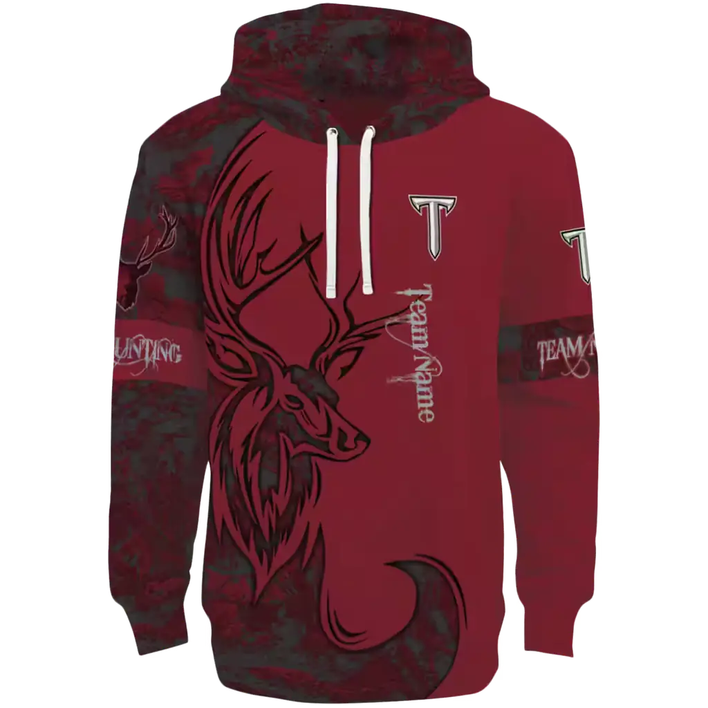 customized troy trojans deer silhouette red hoodie best selling customized troy trojans deer silhouette red hoodie best selling
