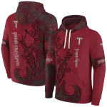 customized troy trojans deer silhouette red hoodie best selling