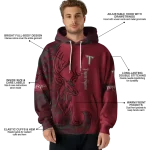 customized troy trojans deer silhouette red hoodie best selling