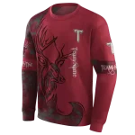 customized troy trojans deer silhouette red hoodie best selling