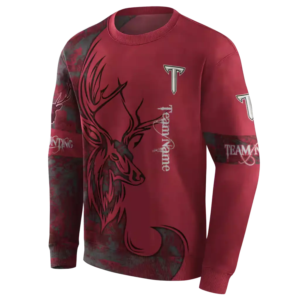 customized troy trojans deer silhouette red hoodie new arrival customized troy trojans deer silhouette red hoodie new arrival
