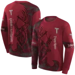 customized troy trojans deer silhouette red hoodie best selling