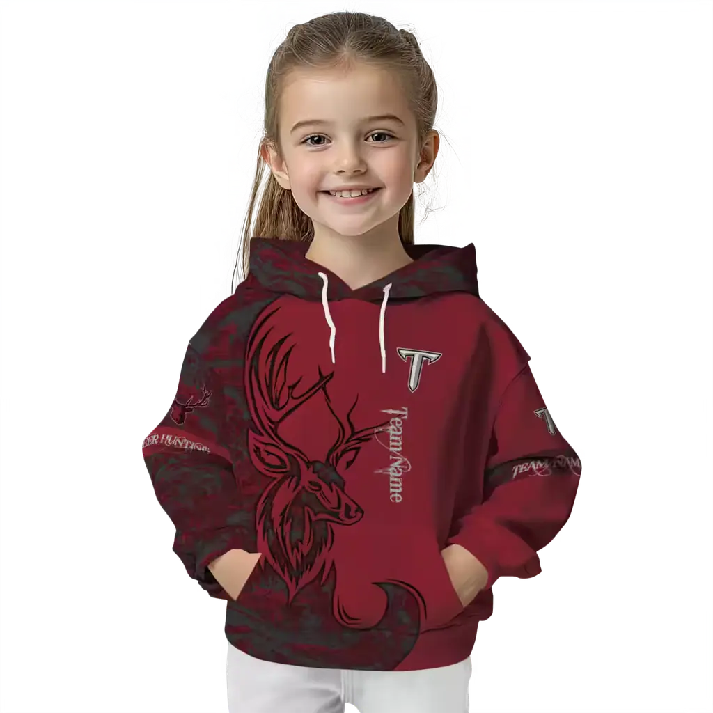 customized troy trojans deer silhouette red hoodie top rated customized troy trojans deer silhouette red hoodie top rated