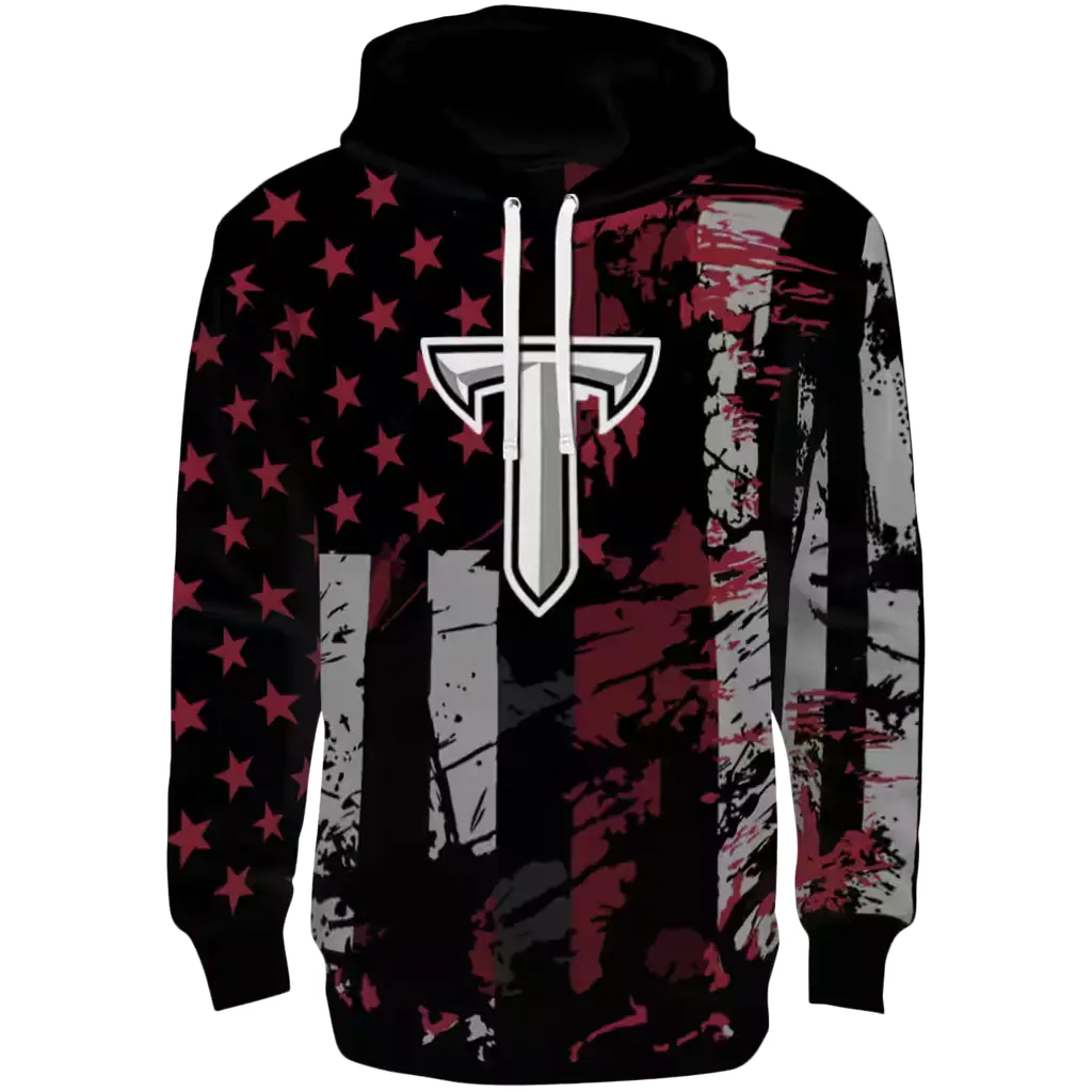 customized troy trojans distressed flag red black hoodie best selling customized troy trojans distressed flag red black hoodie best selling