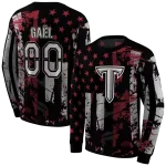 customized troy trojans distressed flag red black hoodie best selling
