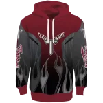 customized troy trojans flame design red hoodie best selling
