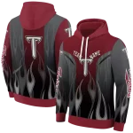 customized troy trojans flame design red hoodie best selling