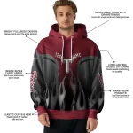 customized troy trojans flame design red hoodie best selling
