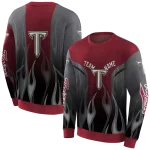 customized troy trojans flame design red hoodie best selling