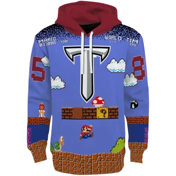 customized troy trojans mario blue black hoodie best selling