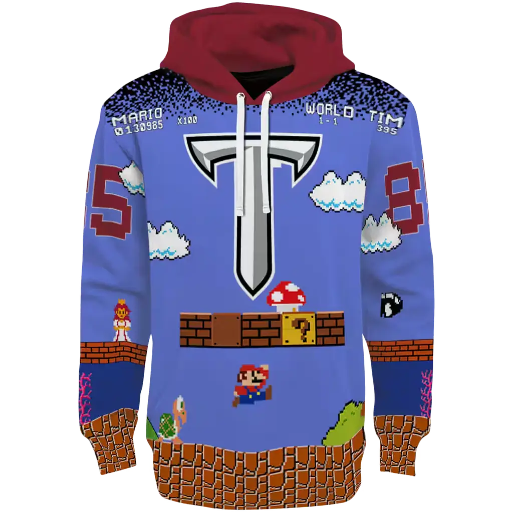 customized troy trojans mario blue black hoodie best selling customized troy trojans mario blue black hoodie best selling