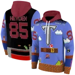 customized troy trojans mario blue black hoodie best selling