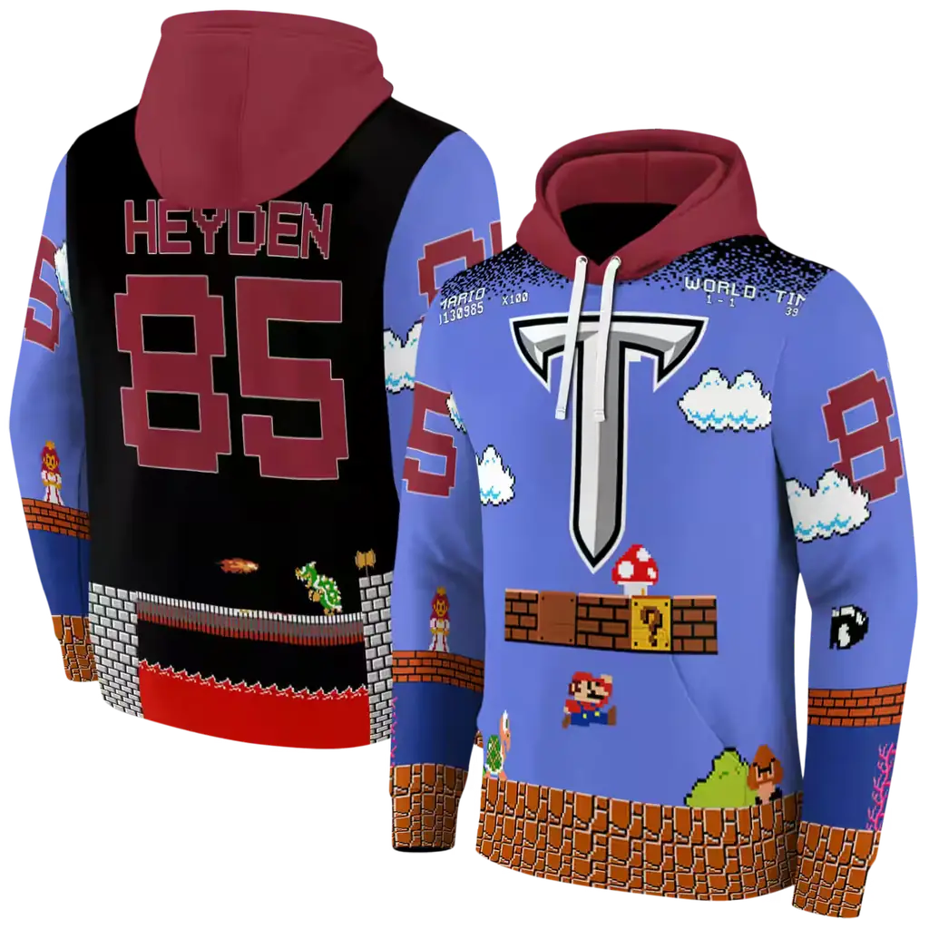 customized troy trojans mario blue black hoodie fashion forward customized troy trojans mario blue black hoodie fashion forward
