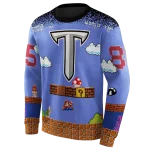 customized troy trojans mario blue black hoodie best selling