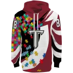 customized troy trojans puzzle pieces red hoodie best selling