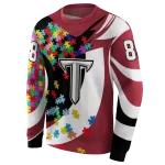 customized troy trojans puzzle pieces red hoodie best selling