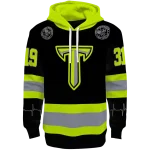 customized troy trojans safety motif black neon green hoodie best selling