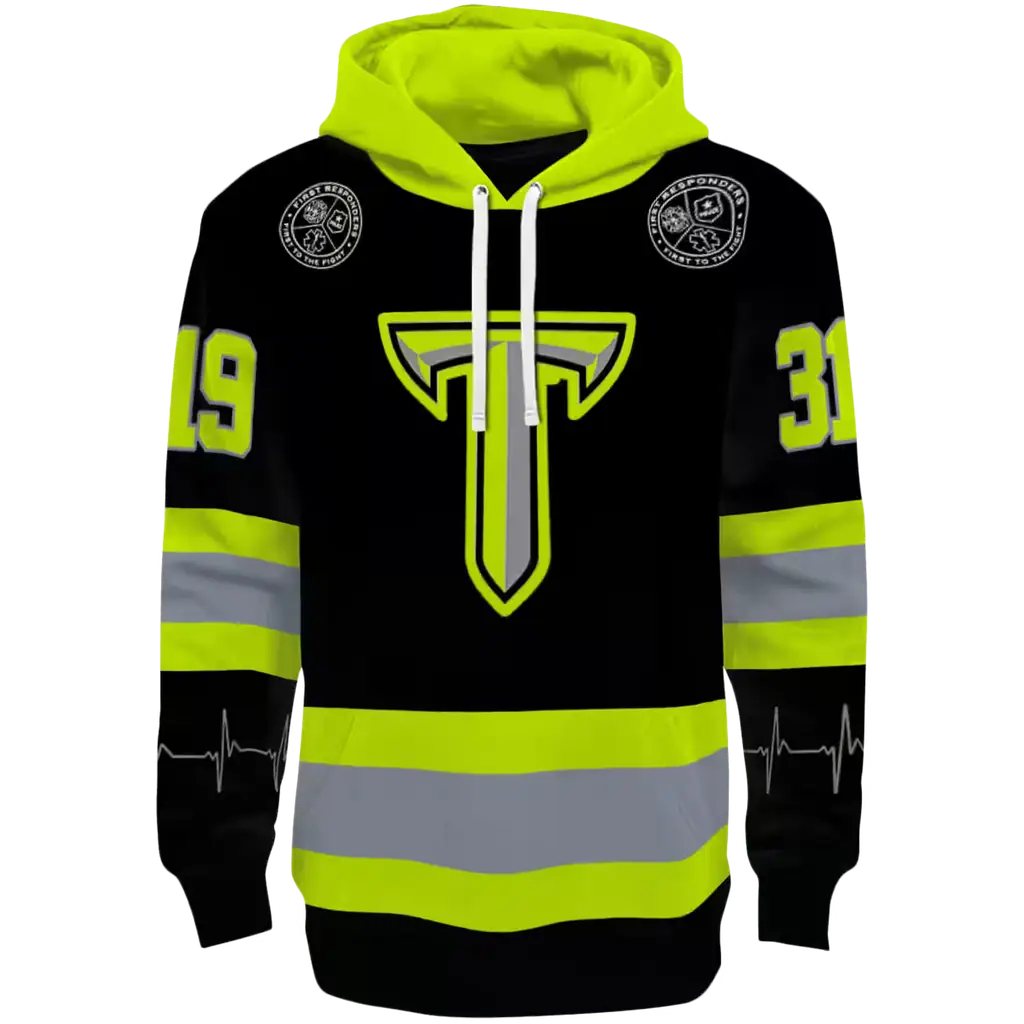 customized troy trojans safety motif black neon green hoodie best selling customized troy trojans safety motif black neon green hoodie best selling