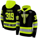 customized troy trojans safety motif black neon green hoodie best selling
