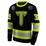customized troy trojans safety motif black neon green hoodie best selling