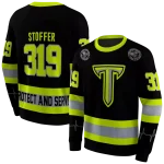 customized troy trojans safety motif black neon green hoodie best selling