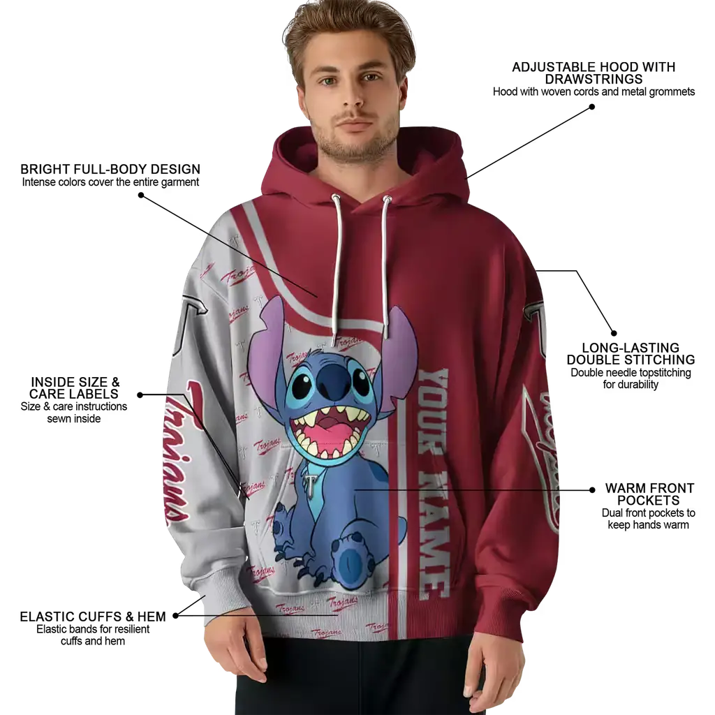 customized troy trojans stitch red hoodie latest model customized troy trojans stitch red hoodie latest model