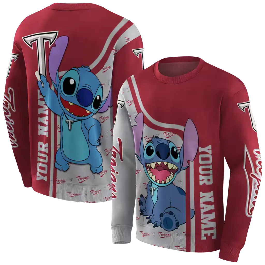 customized troy trojans stitch red hoodie premium grade customized troy trojans stitch red hoodie premium grade