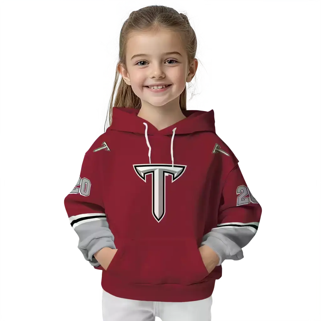 customized troy trojans striped sleeves red hoodie top rated customized troy trojans striped sleeves red hoodie top rated