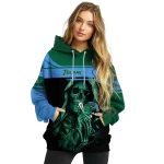 customized tulane green wave grim reaper green black hoodie best selling