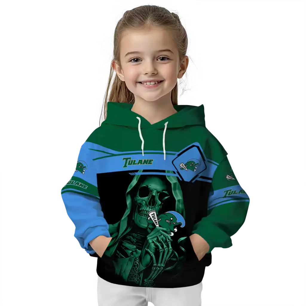 customized tulane green wave grim reaper green black hoodie top rated customized tulane green wave grim reaper green black hoodie top rated
