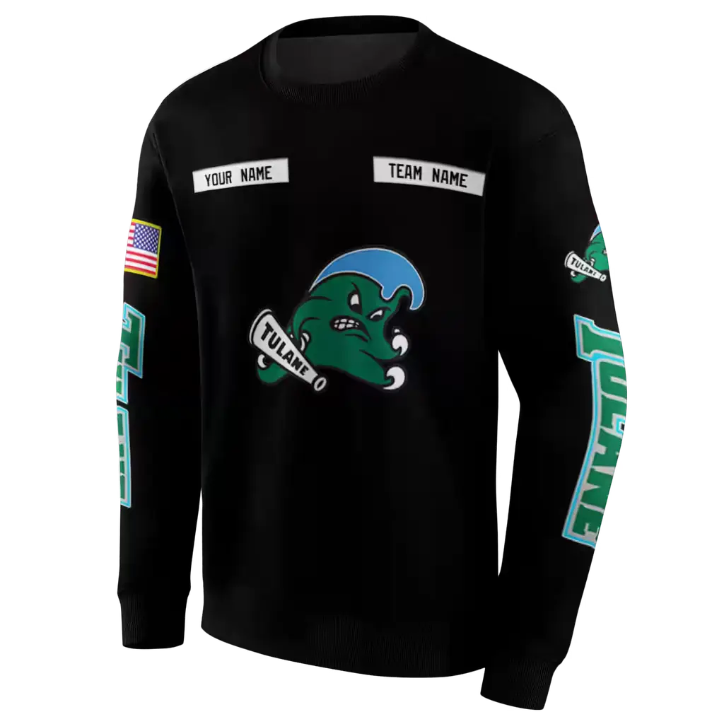 customized tulane green wave punisher skull black hoodie new arrival customized tulane green wave punisher skull black hoodie new arrival