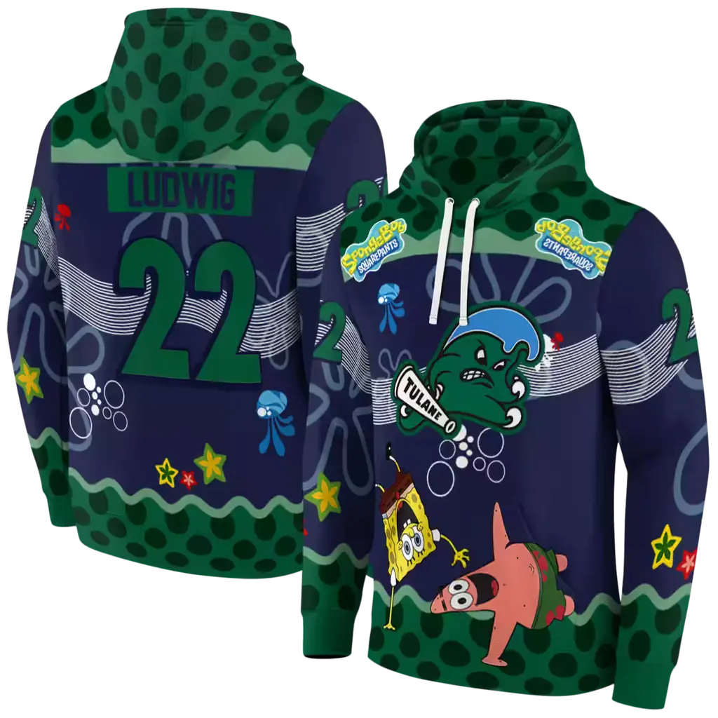 customized tulane green wave spongebob patrick star green navy hoodie fashion forward customized tulane green wave spongebob patrick star green navy hoodie fashion forward
