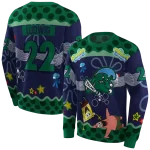 customized tulane green wave spongebob patrick star green navy hoodie best selling