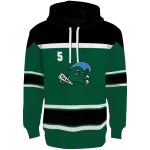 customized tulane green wave striped pattern green hoodie best selling