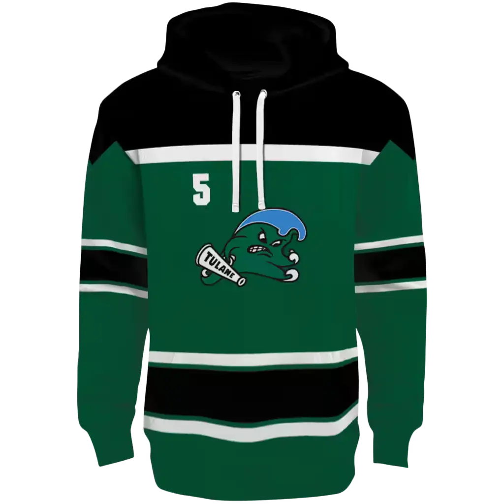 customized tulane green wave striped pattern green hoodie best selling customized tulane green wave striped pattern green hoodie best selling