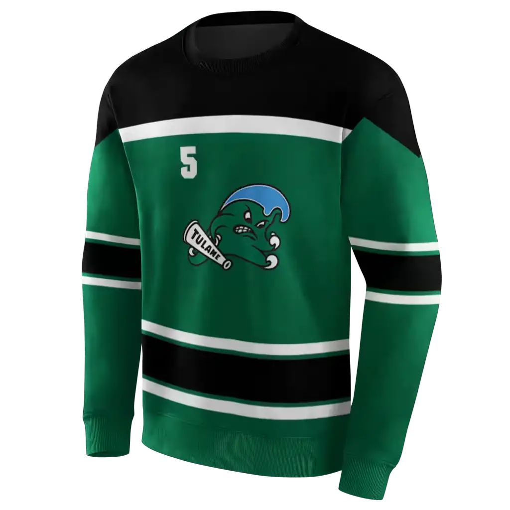 customized tulane green wave striped pattern green hoodie new arrival customized tulane green wave striped pattern green hoodie new arrival