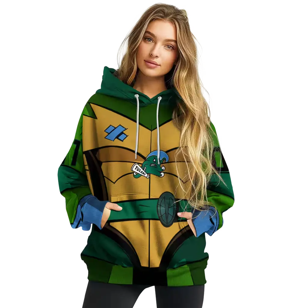 customized tulane green wave superhero armor green hoodie high quality customized tulane green wave superhero armor green hoodie high quality