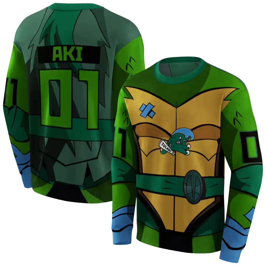 customized tulane green wave superhero armor green hoodie premium grade customized tulane green wave superhero armor green hoodie premium grade