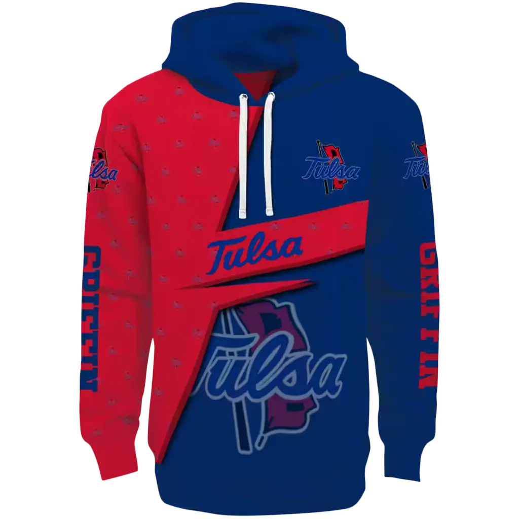 customized tulsa golden hurricane abstract shape blue hoodie best selling customized tulsa golden hurricane abstract shape blue hoodie best selling
