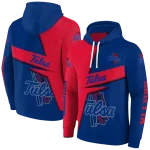 customized tulsa golden hurricane abstract shape blue hoodie best selling