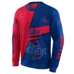 customized tulsa golden hurricane abstract shape blue hoodie best selling