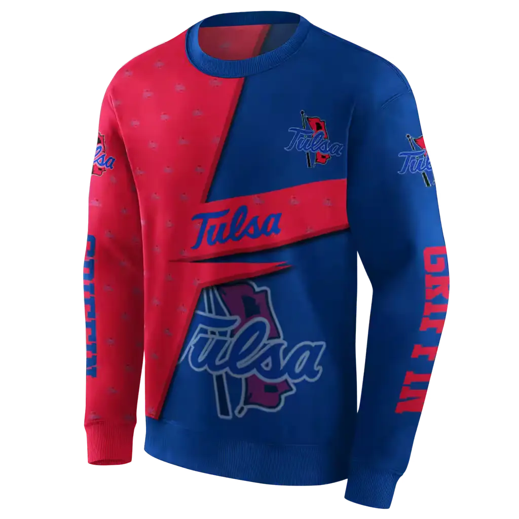 customized tulsa golden hurricane abstract shape blue hoodie new arrival customized tulsa golden hurricane abstract shape blue hoodie new arrival