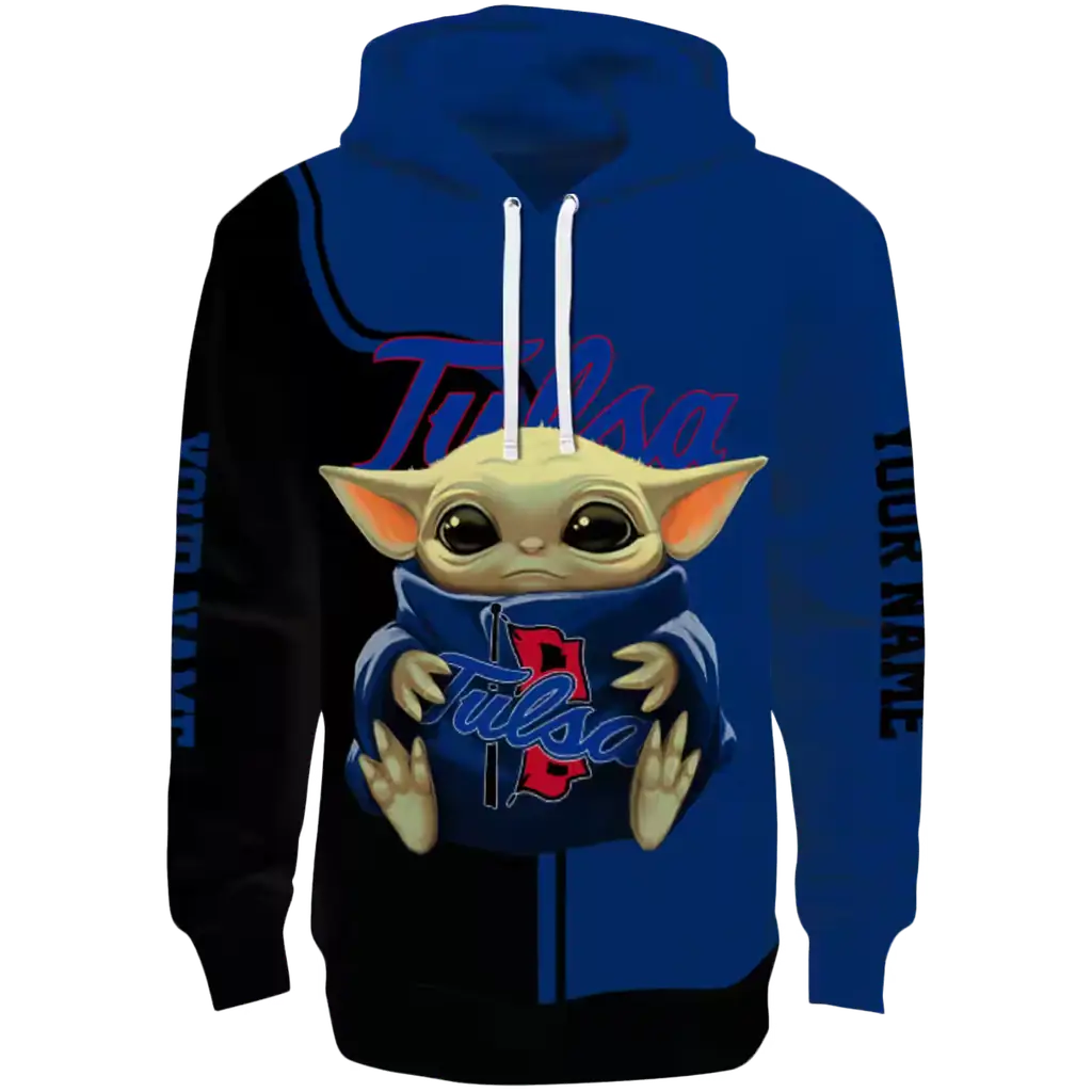 customized tulsa golden hurricane baby yoda blue black hoodie best selling customized tulsa golden hurricane baby yoda blue black hoodie best selling