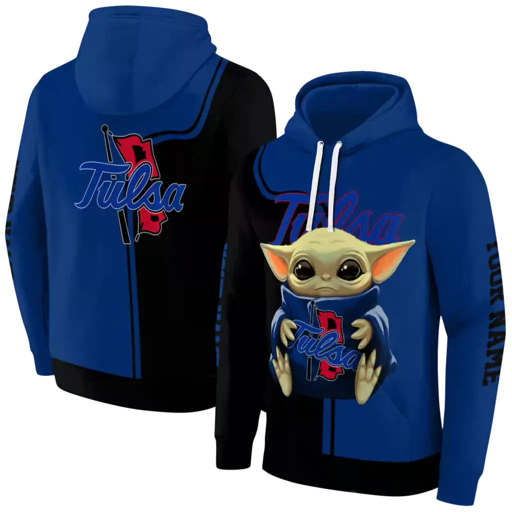 customized tulsa golden hurricane baby yoda blue black hoodie fashion forward customized tulsa golden hurricane baby yoda blue black hoodie fashion forward