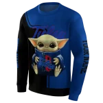 customized tulsa golden hurricane baby yoda blue black hoodie best selling
