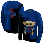 customized tulsa golden hurricane baby yoda blue black hoodie best selling