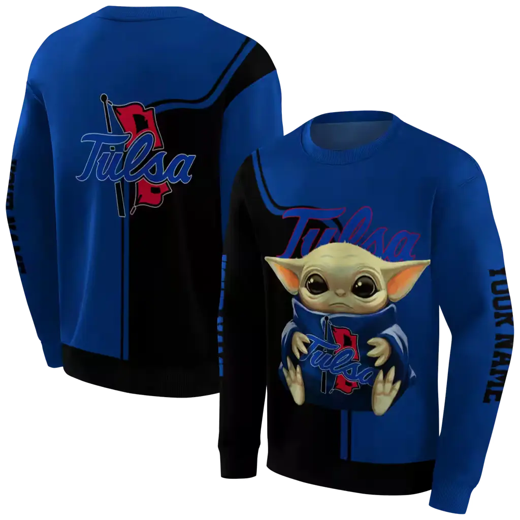 customized tulsa golden hurricane baby yoda blue black hoodie premium grade customized tulsa golden hurricane baby yoda blue black hoodie premium grade