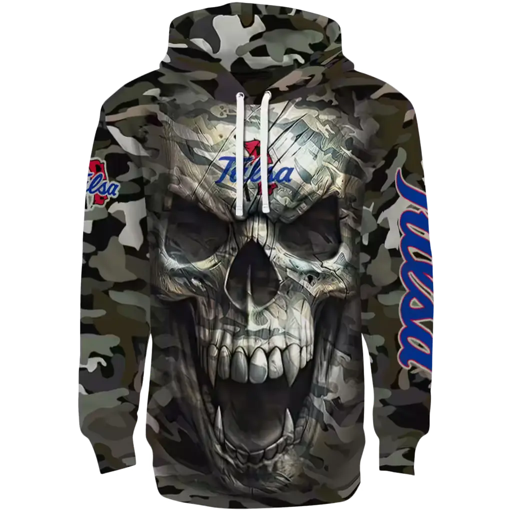 customized tulsa golden hurricane camo skull hoodie best selling customized tulsa golden hurricane camo skull hoodie best selling