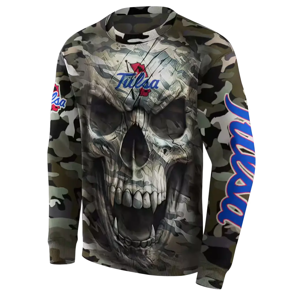 customized tulsa golden hurricane camo skull hoodie new arrival customized tulsa golden hurricane camo skull hoodie new arrival